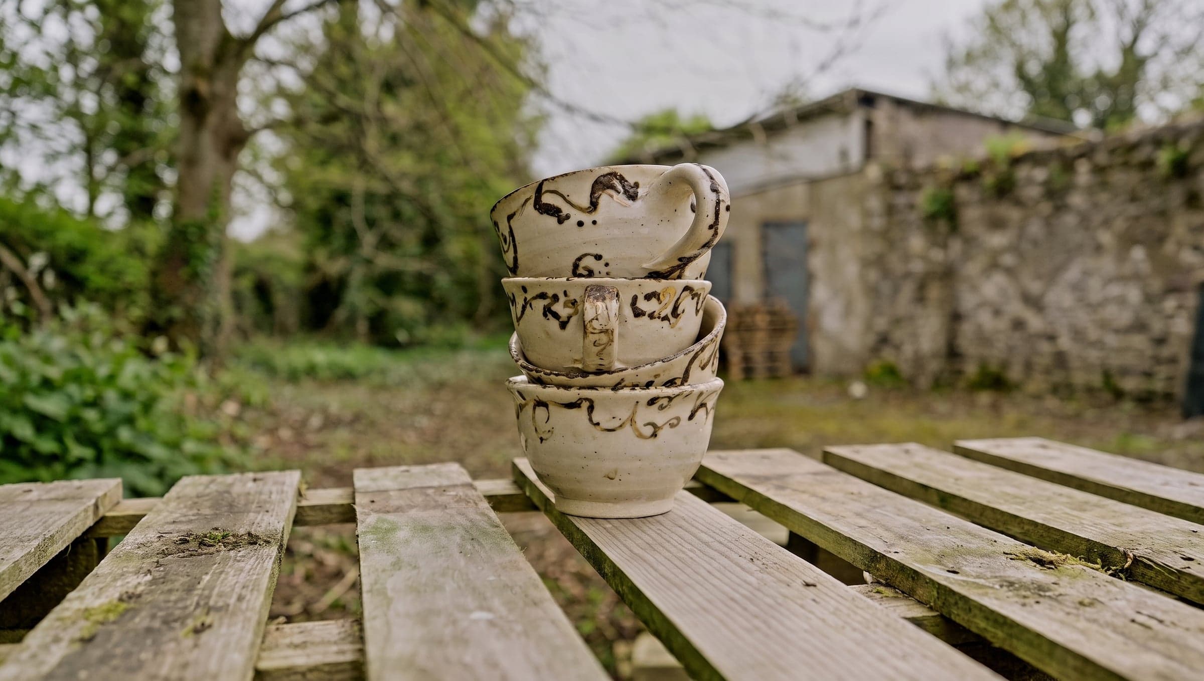 Scroll Cups, set of four